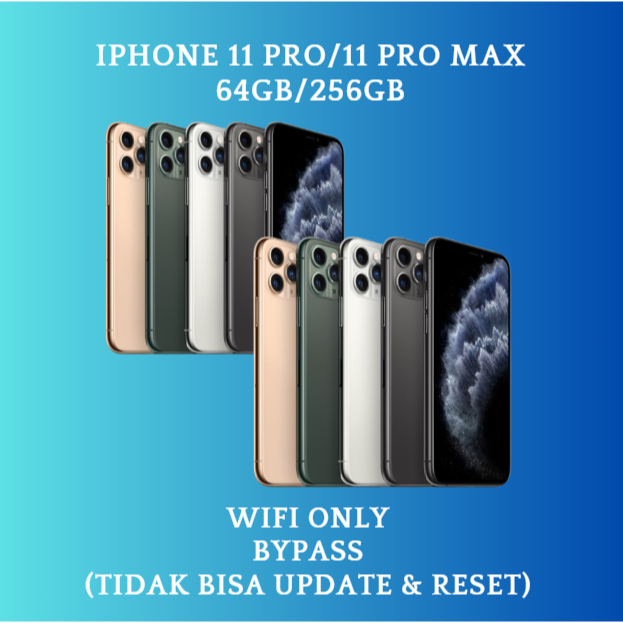 HP IPHONE 11 PRO/11 PRO MAX WIFI ONLY 64GB/256GB Bekas Second Original Mulus Fullset Game/Live/Merek