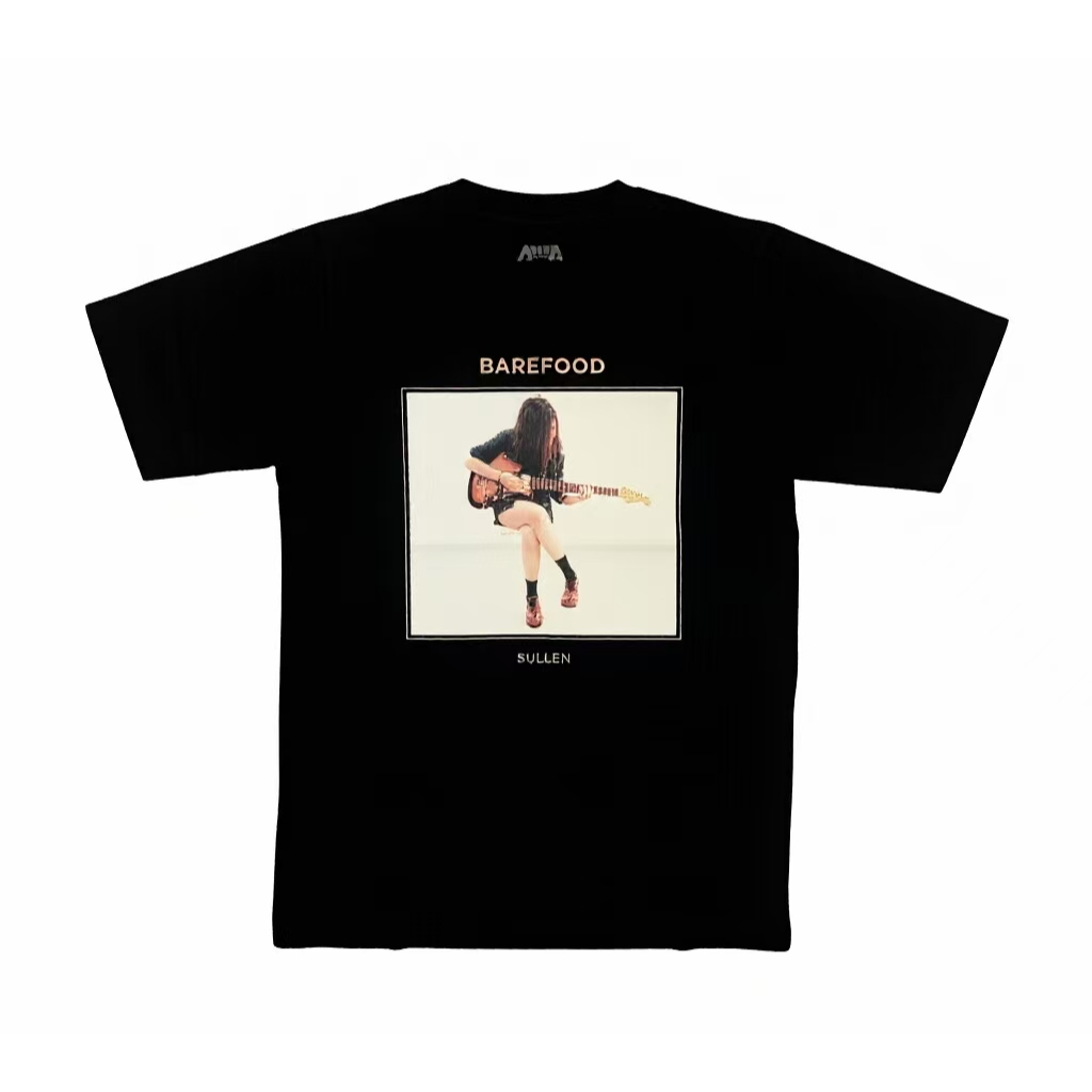 Black Kaos Pria Print Distro Barefood - Sullen Casual street style  White T-shirt