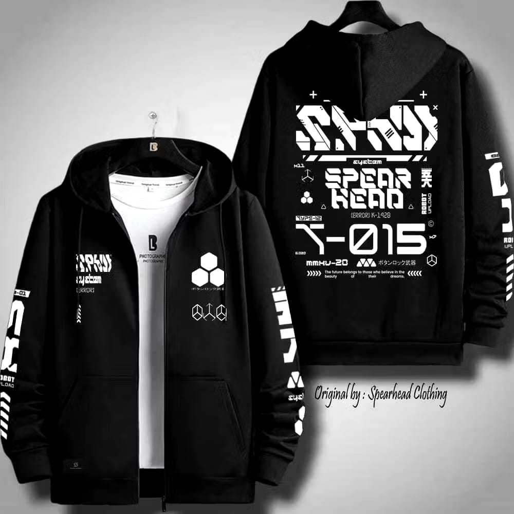 Jaket Hoodie Pria Zipper Distro Original Brand Cowok Keren Bahan Tebal Switer Aesthetic