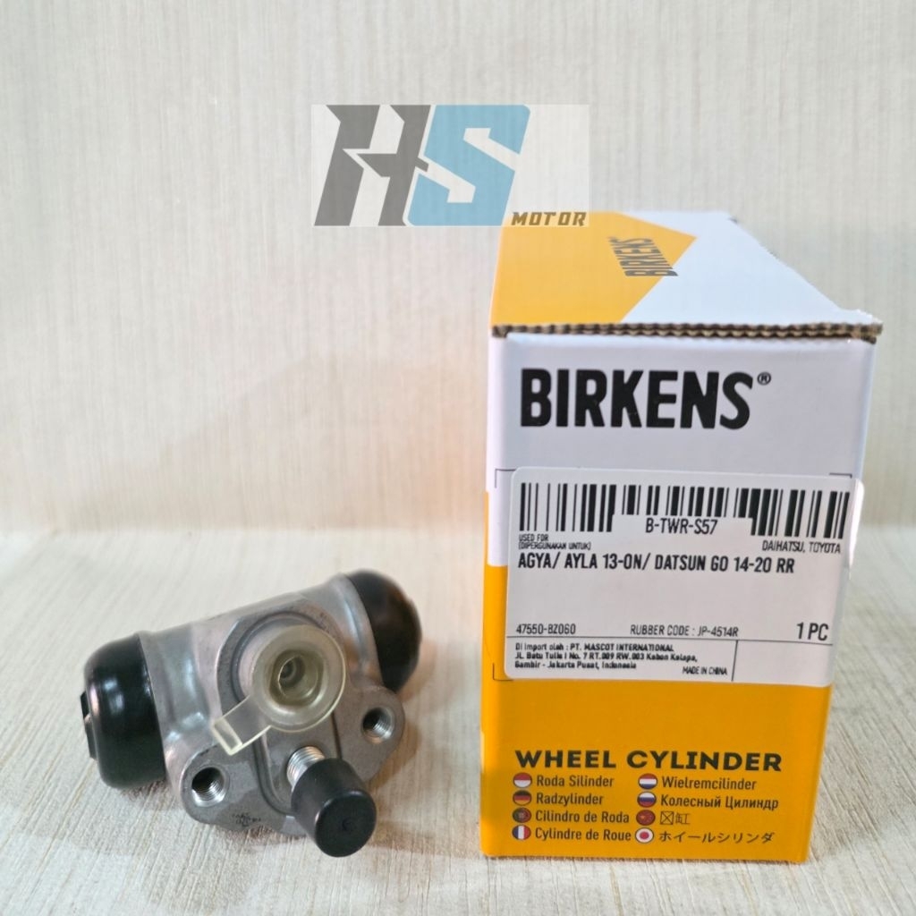 WHEEL CYLINDER BLOK MASTER REM BELAKANG RR RH LH MOBIL TOYOTA AGYA 1.0 1.2 AYLA 1.0 1.2 DATSUN GO DA