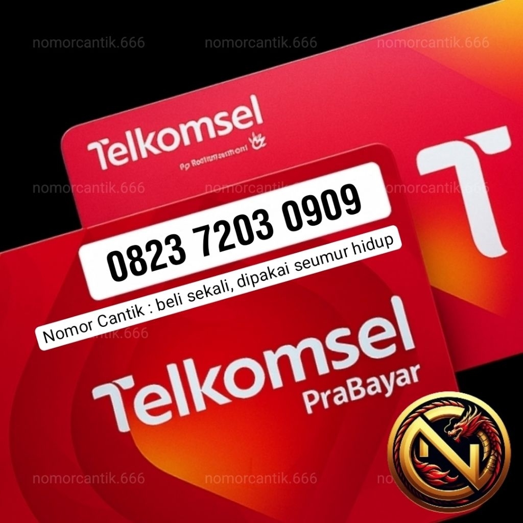 Nomor Cantik Kartu Perdana SimPATI dan As Telkomsel Combo Sakti 0823 7203 0909