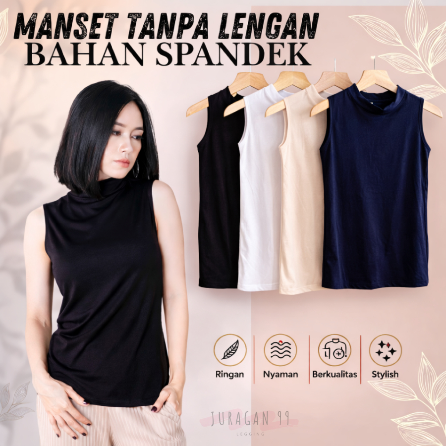Manset pendek wanita manset tanpa lengan manset lekbong wanita tanpa Higtquality