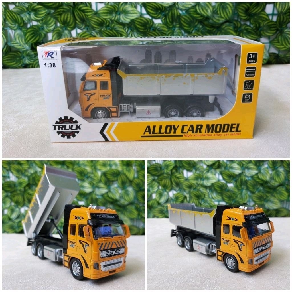 Diecast Dump Truk Konstruksi Molen bahan Metal