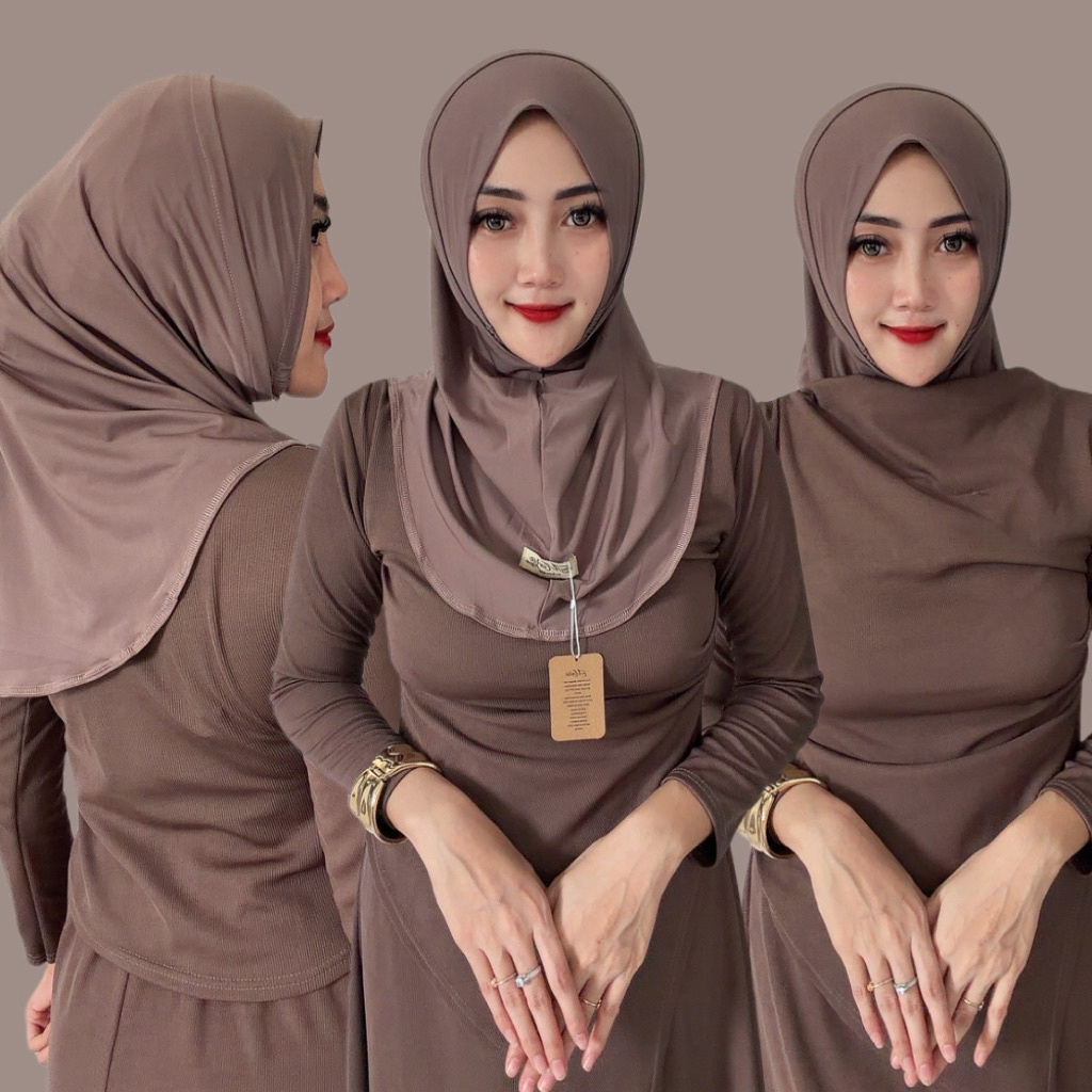 Indah Store - Hijab Instan Bergo Malay Jersey Malay Karet Dagu KARLLO SPORTY By Moira