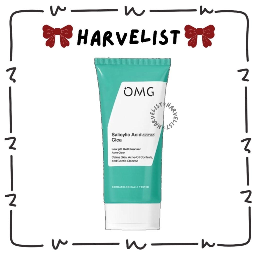 Harvelist - OMG Oh My Glow Salicylic Acid Cica Low pH Gel Cleanser 70ml ( Hijau ) | Pembersih Wajah