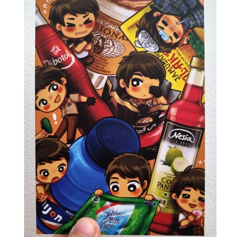 [ArTejennnn] Hetalia A6 Print – HWS Indonesia x Common Indonesian Drinks