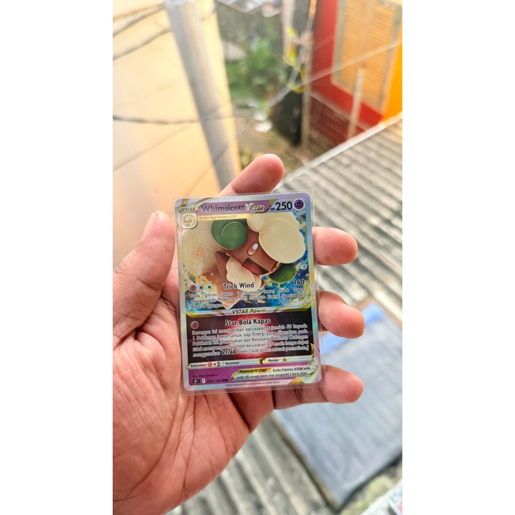 Whimsicott Vstar 050/100 RRR pokemon card indonesia