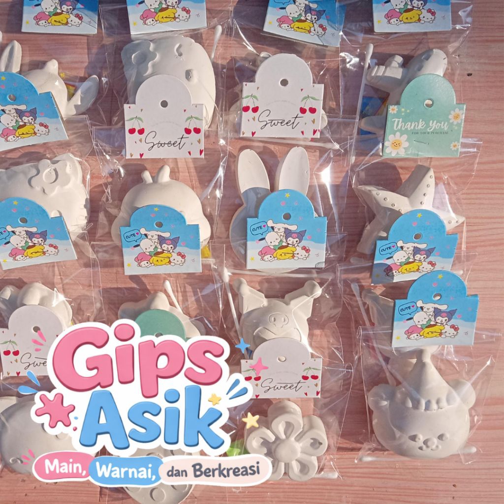 Gipsum painting 1set | Gipsum Lukis | Mainan Edukasi | Patung Gipsum