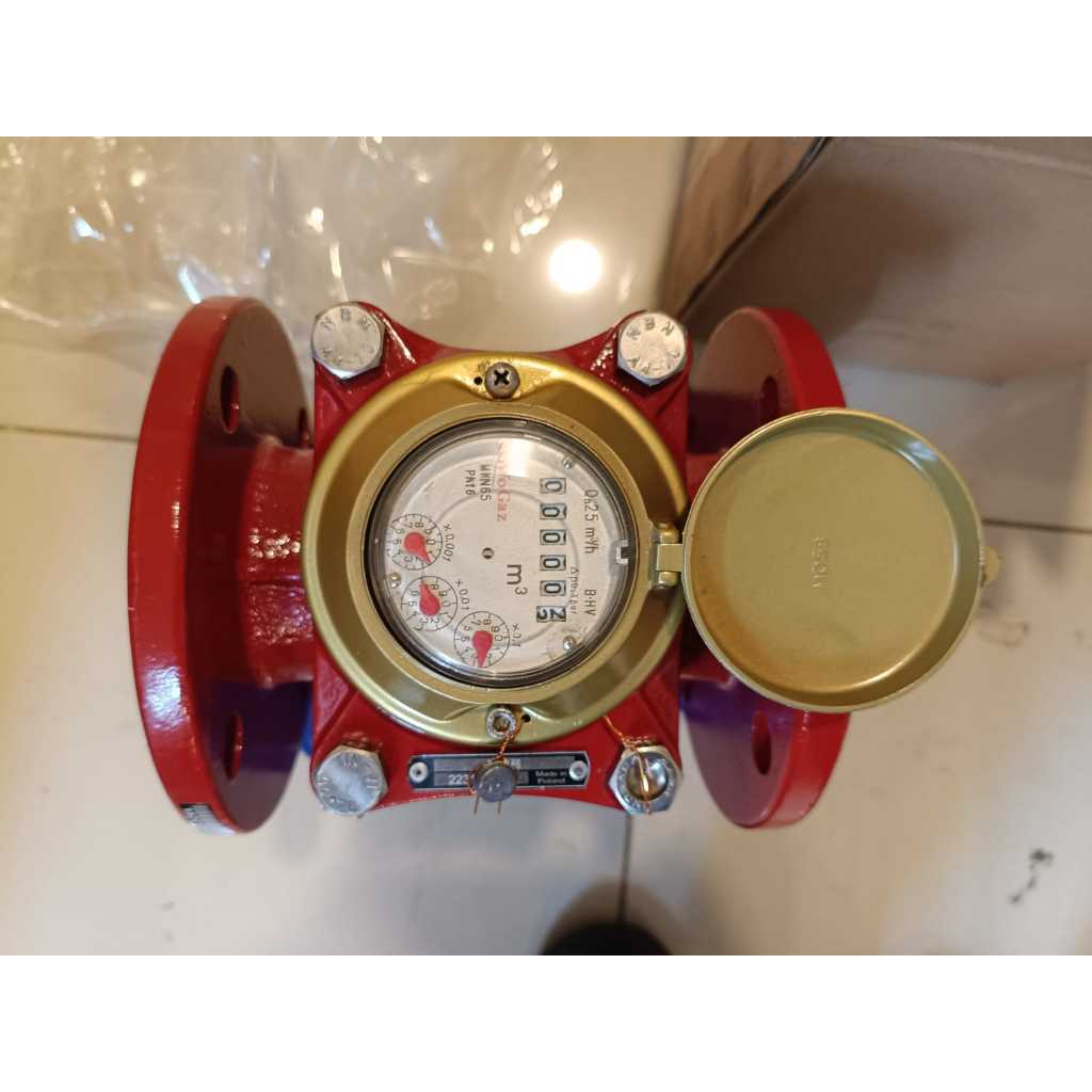 Water Meter POWOGAZ 2 1/2 Inch DN65 Flow Meter Air Flange Woltmann Industri