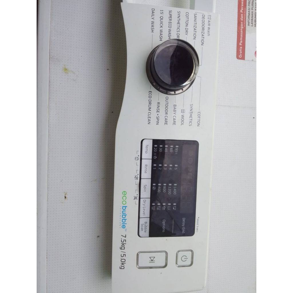 MODUL DISPLEY PCB SUB DC63-01759A
MESIN CUCI SAMSUNG FRONT LOADING ECO BUBBLE 7,5/5.0KG WD75J5410AW 