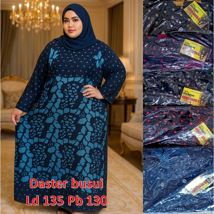 Daster jumbo ld 130 busui kekinian ibu ibu hamil dan menyusui lengan panjang Daster Batik xxl / baju