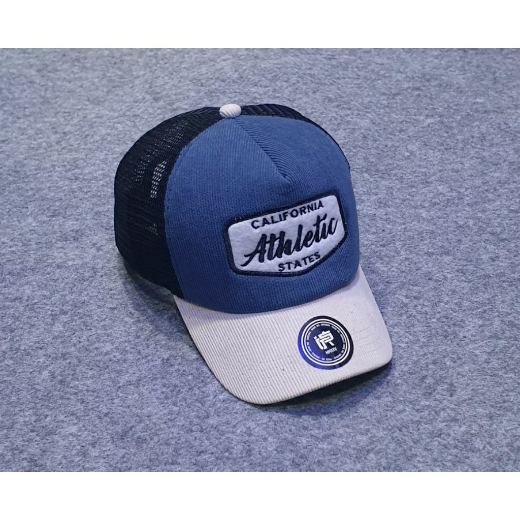 Topi jaring corduroy lidah pendek topi jaring model terbaru
