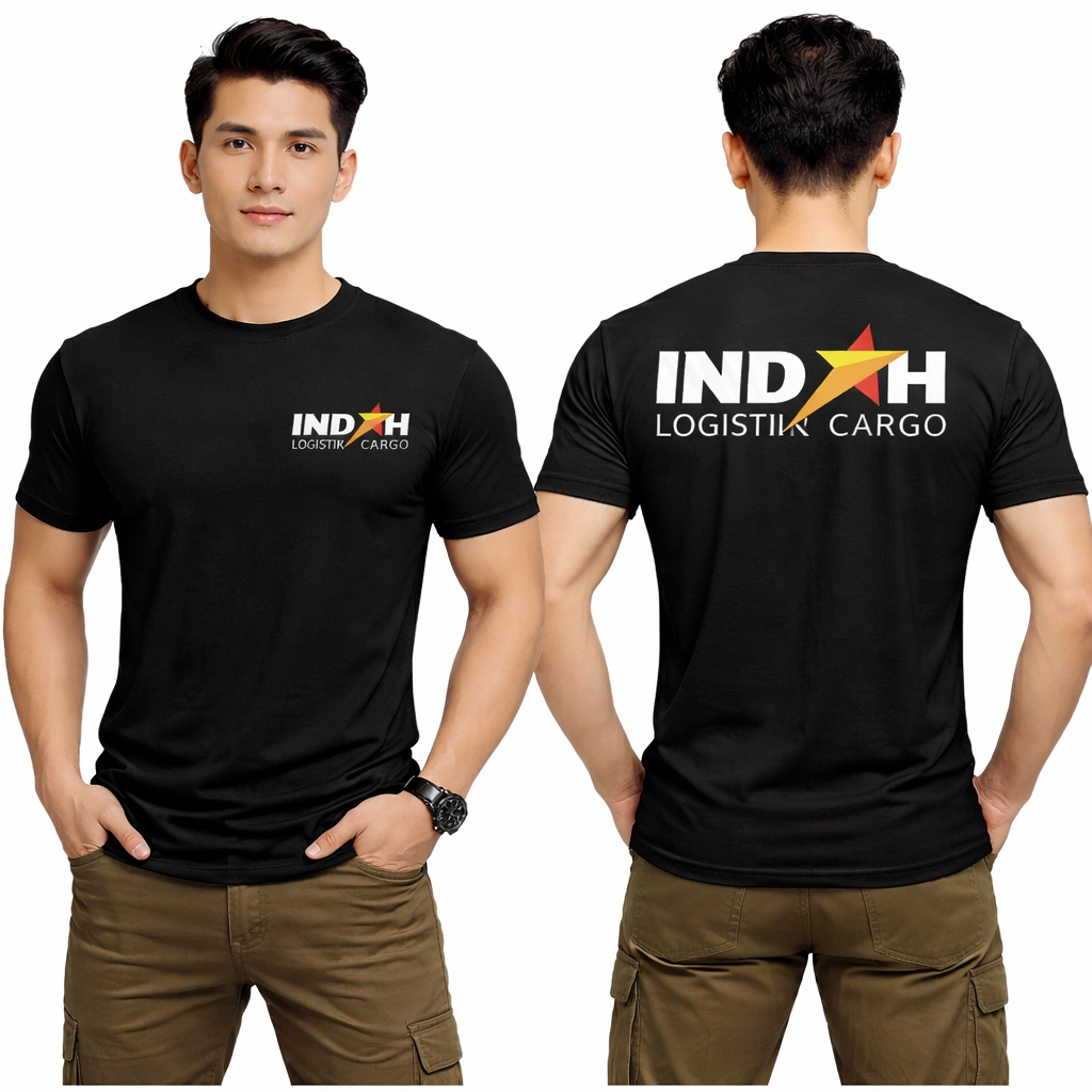 Baju Kaos Distro Indah Cargo Logistik Perusahaan Bisa Custom -