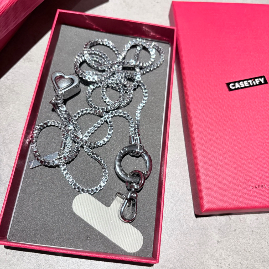 Casetify Lanyard Cross Body Metal Heart Chain