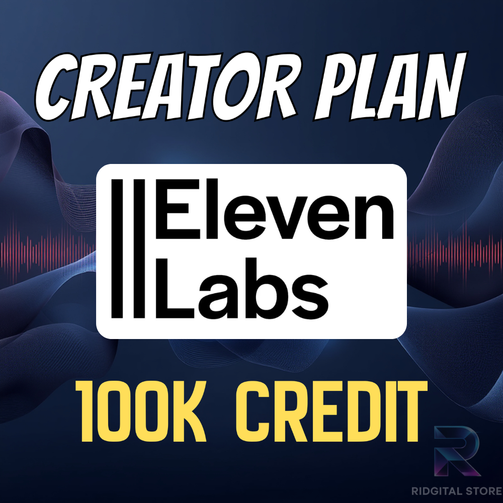 ElevenLabs Creator Plan 100K Credit Akun Fresh Premium AI Voice Generator Text to Speech Legal Garan