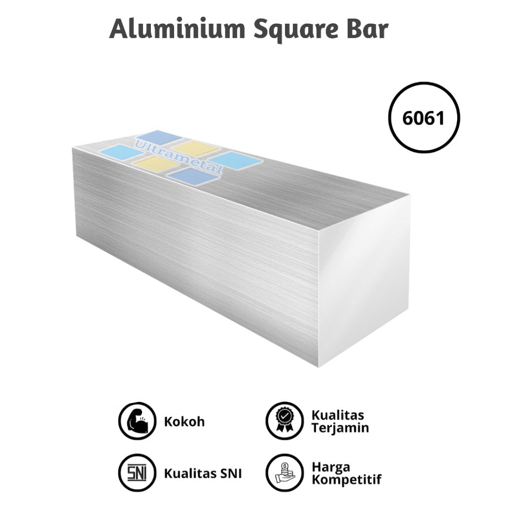 AS ALUMINIUM SEGI EMPAT | 25MM X 25MM | AS SEGI