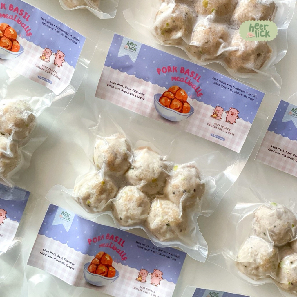 HEERLICK Pork Meatballs snack anabul anjing kucing l Bakso daging babi camilan untuk hewan peliharaa