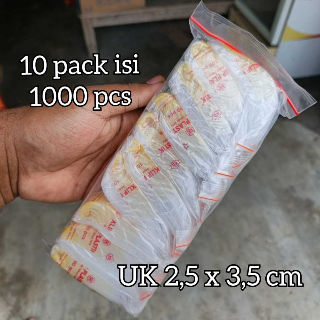 PROMO plastik klip 10000 Lembar 2,5X3,5 / Klip 2,5X3,5 Kecil / plastik zipper / Klip Kecil / Plastik