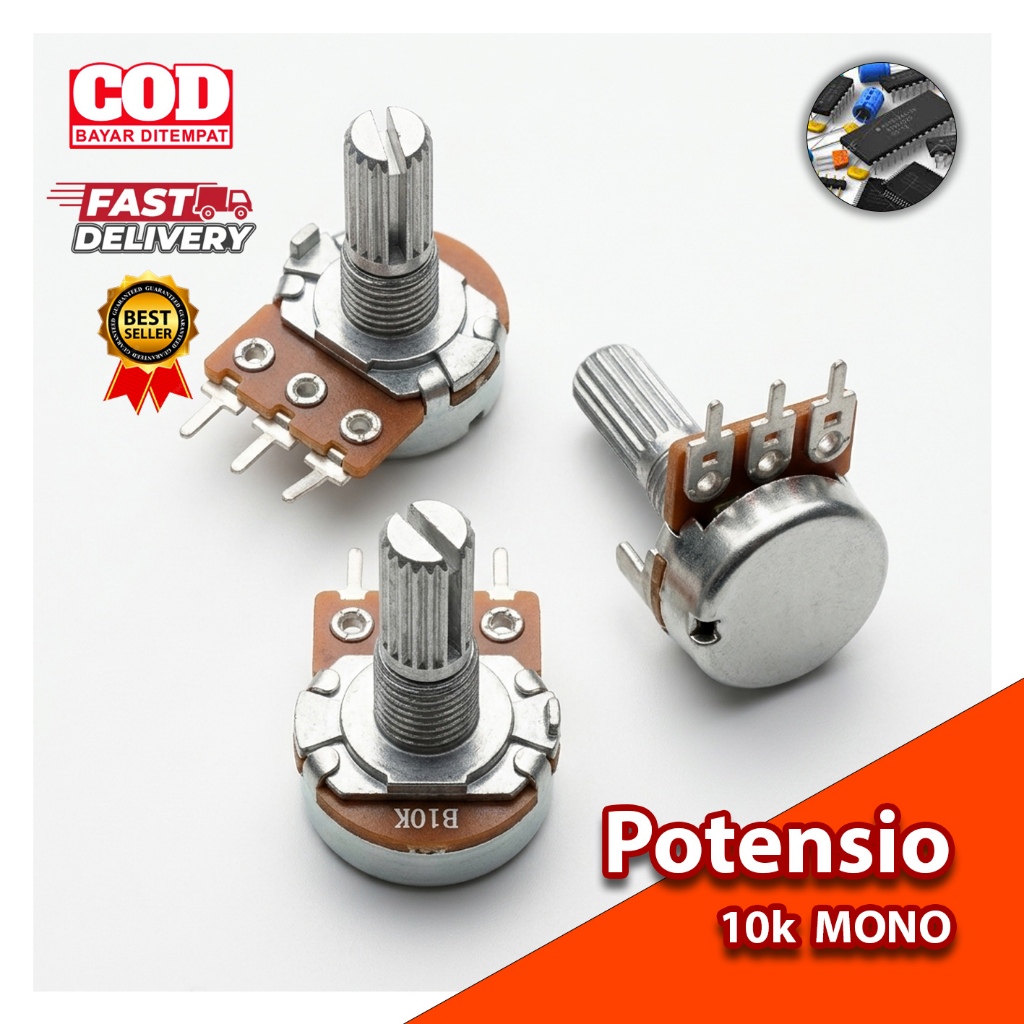 Potensio 10k mono Aplus B10K Potensio 10 K Mono