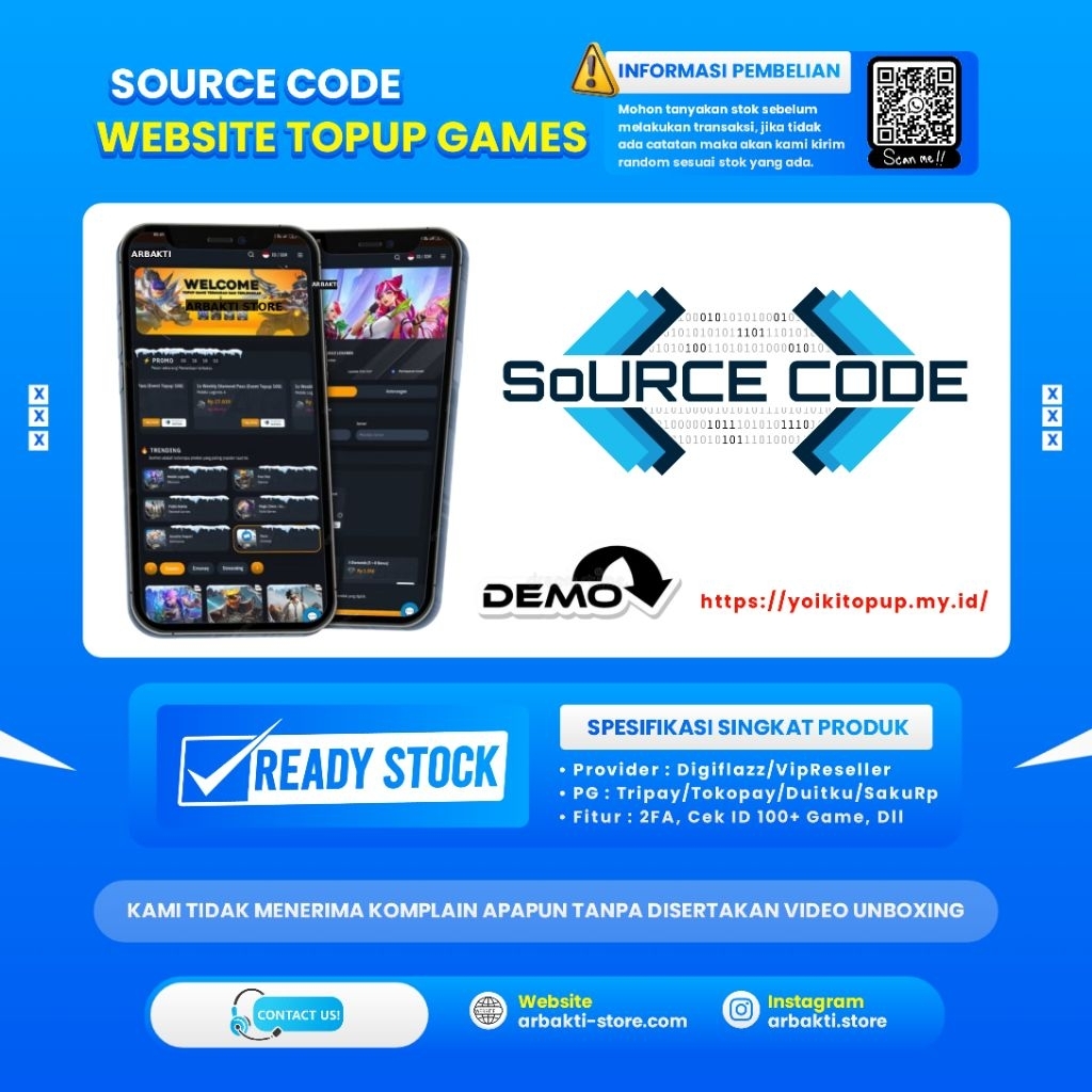 SOURCE CODE WEBSITE TOPUP GAMES OTOMATIS