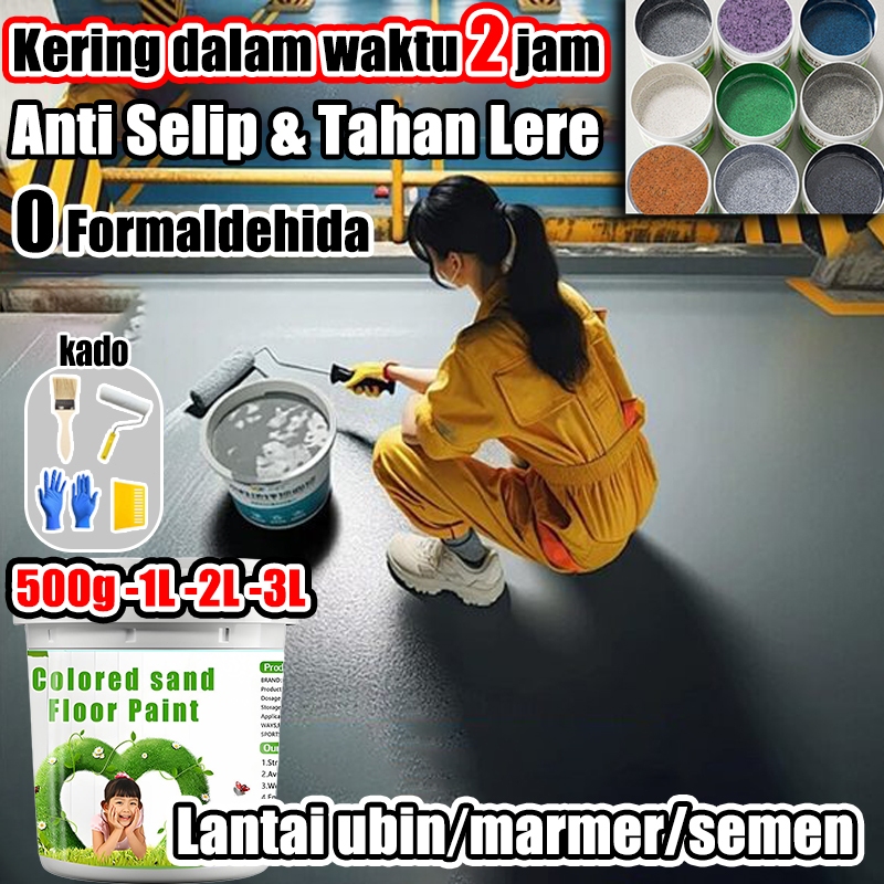 Cat Lantai Epoxy cat lantai 10 dalam 1Cat Lantai Cocok untuk Bengkel GudangPabrik Garasi Tahan air t