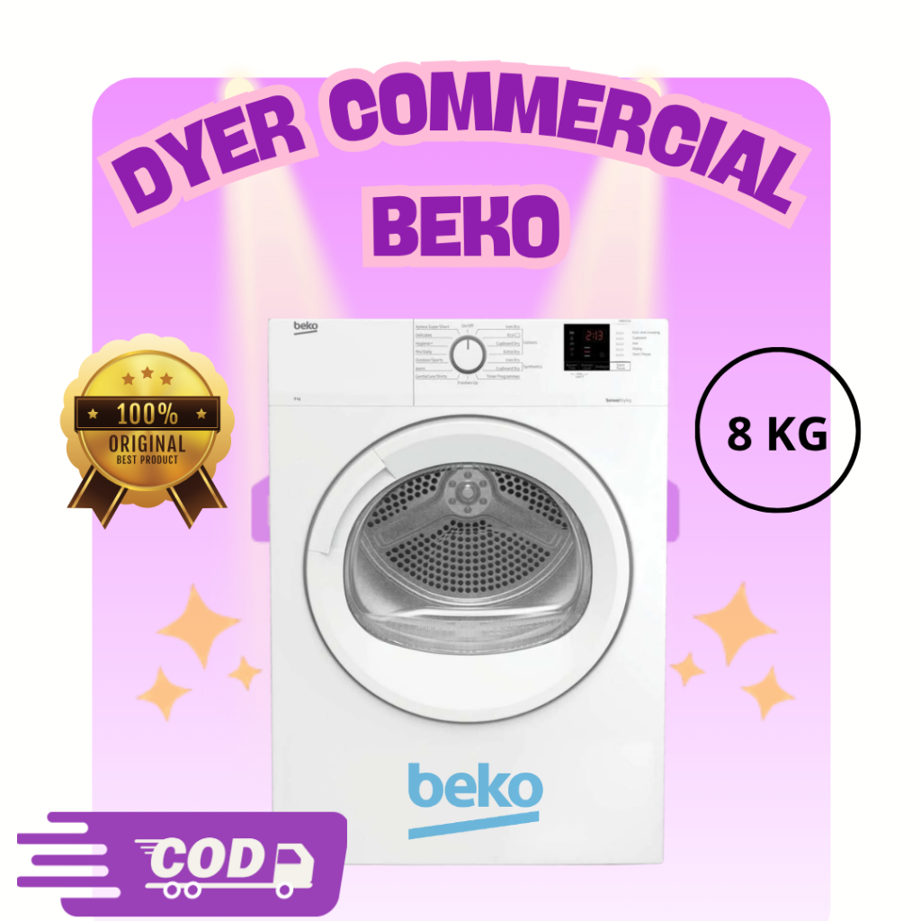BEKO Mesin Pengering Konversi Gas 8 Kg / Dryer Laundry / Dryer Konversi