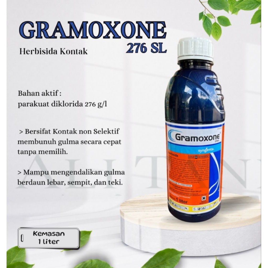 Racun rumput,Herbisida Gramoxone 276SL 1 Liter - Ampuh, Cepat, Aman untuk Tanaman