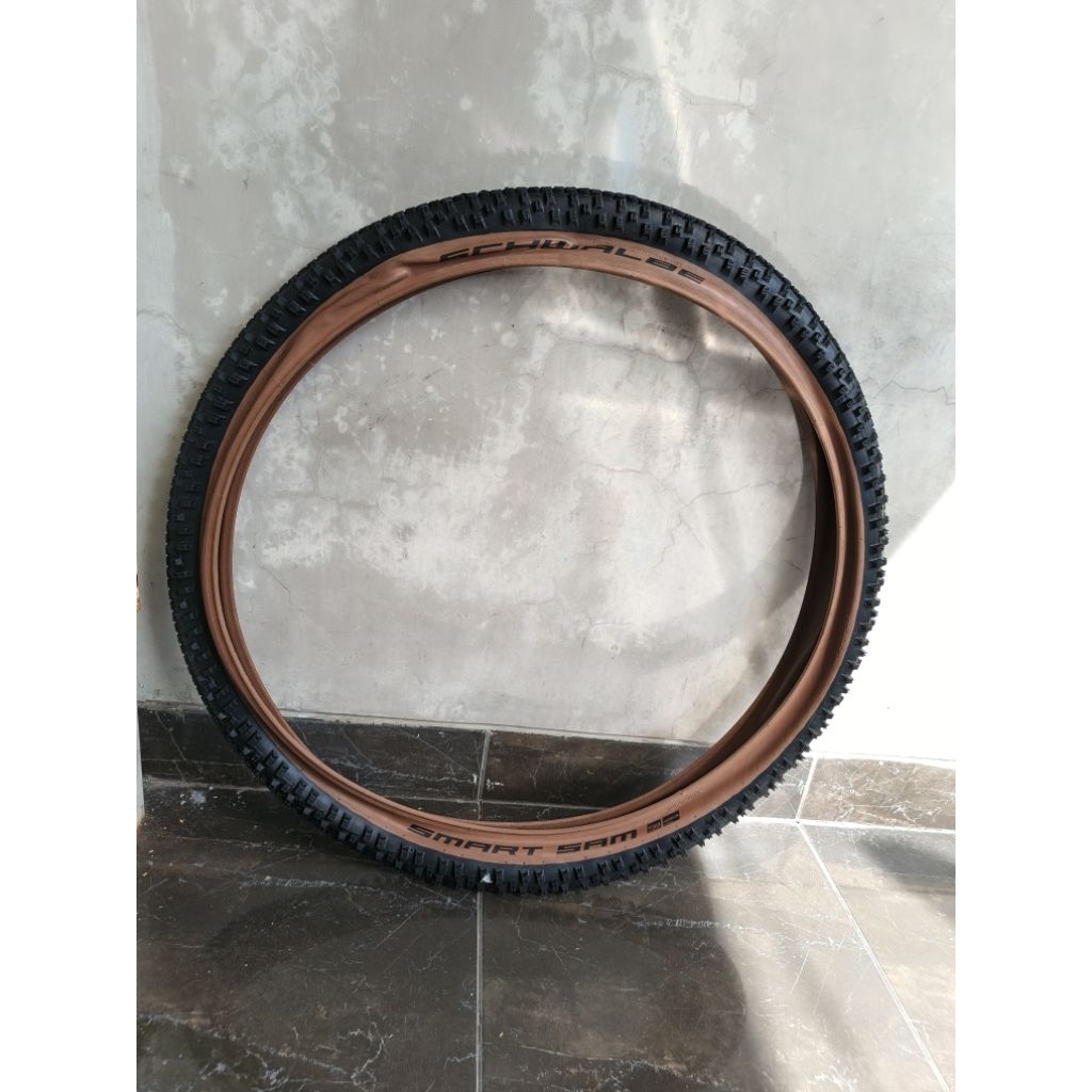 ban luar sepeda mtb 27.5 x 2.25 schwalbe smart sam gum wall coklat