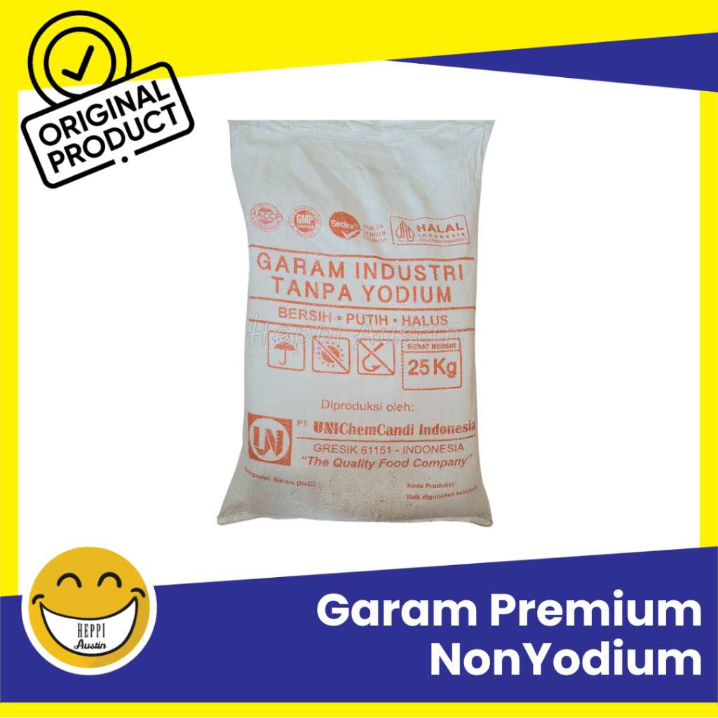 Garam Premium Tanpa Yodium Garam Halus Non Yodium NaCl 1 KG