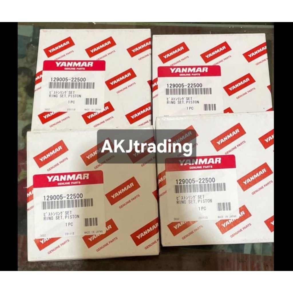 129005-22500 Ring Piston 4TNE88 4TNV88 Ring Seher 4TNE88 4TNV88 129005-22500 Yanmar Genuine