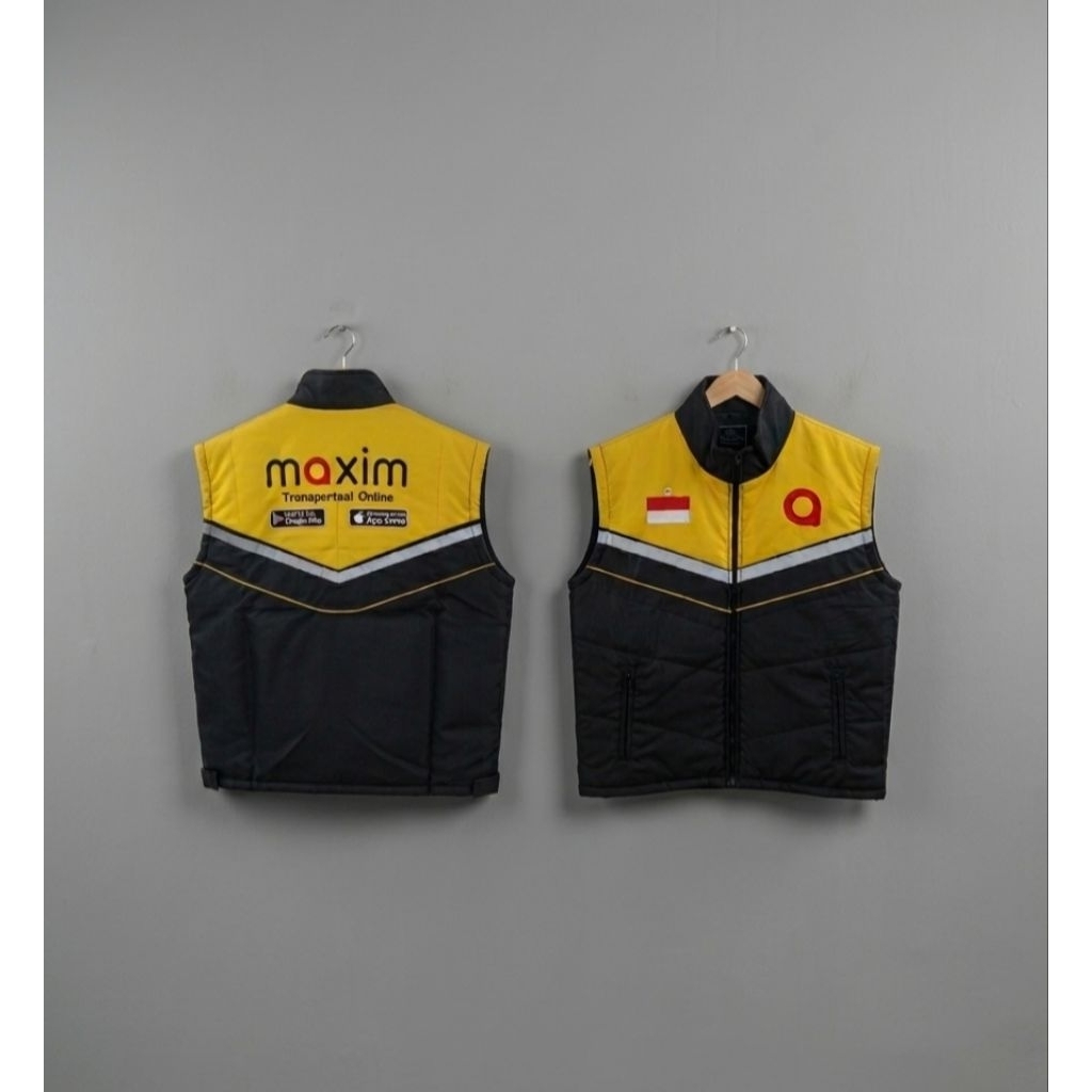 Rompi Motor Maxim Taslan Premium Tebal | Jaket Vest Driver Ojol Anti Angin VEST DRIVER MAXIM | Rompi