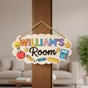 Custom Papan Nama Kamar Anak Kayu / Hiasan Pintu Dekorasi Dinding / Wood Sign Nama