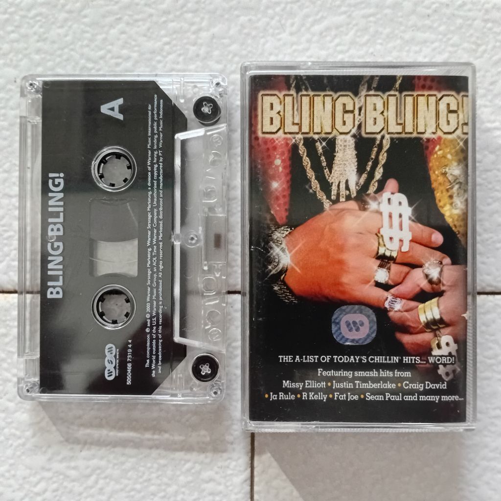 Kaset Bling Bling (2003) Original Warner Music Justin Timberlake Missy Elliot Craig David Ja Rule