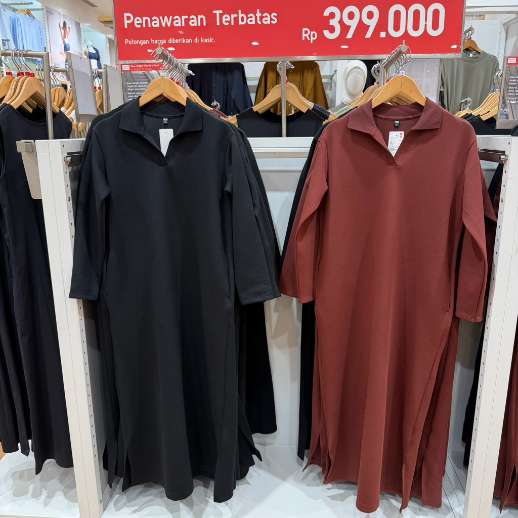 gaun skipper polo dry sweat uniqlo