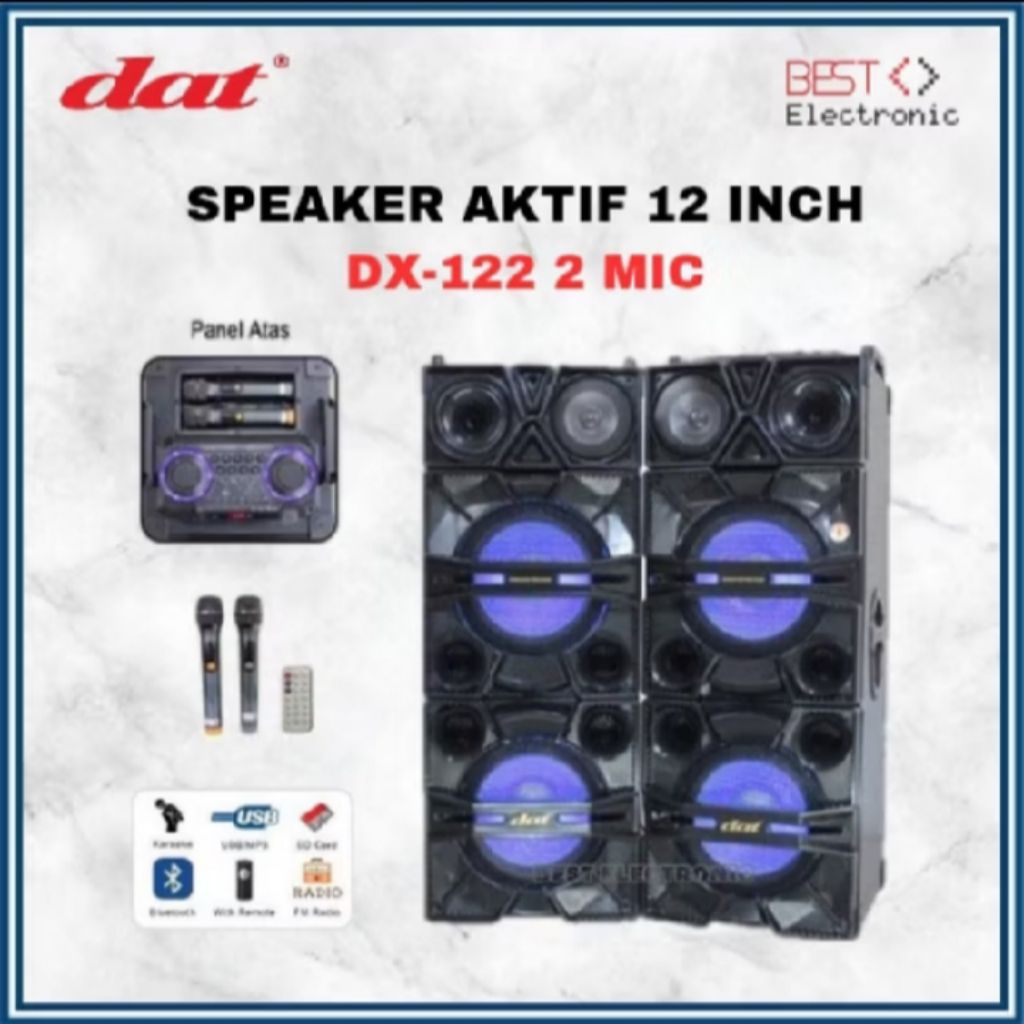 SPEAKER AKTIF 12 INCH DAT DX122 DX 122 DOUBLE SPEAKER