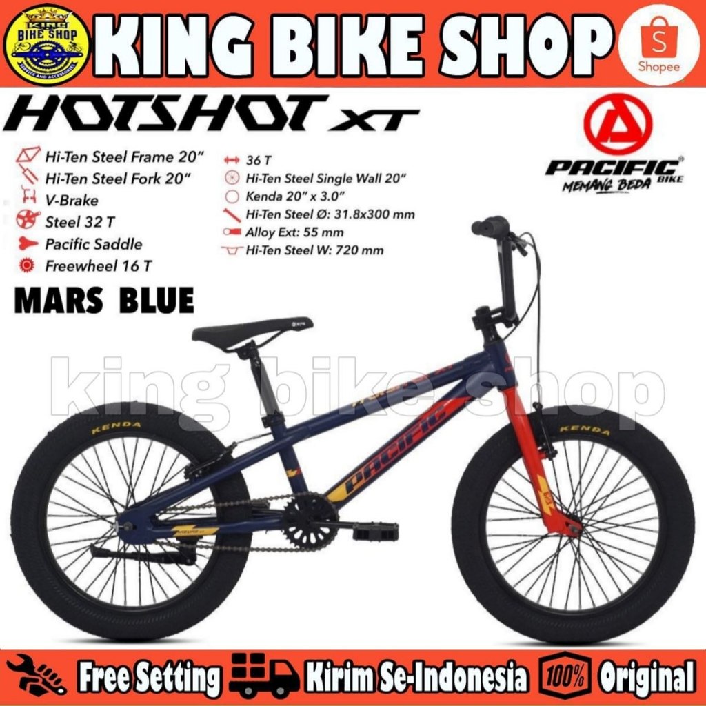 Sepeda Anak Laki BMX PACIFIC HOTSHOT XT Ukuran 20 Inch Jumbo 3.0 Usia 8-11 Tahun