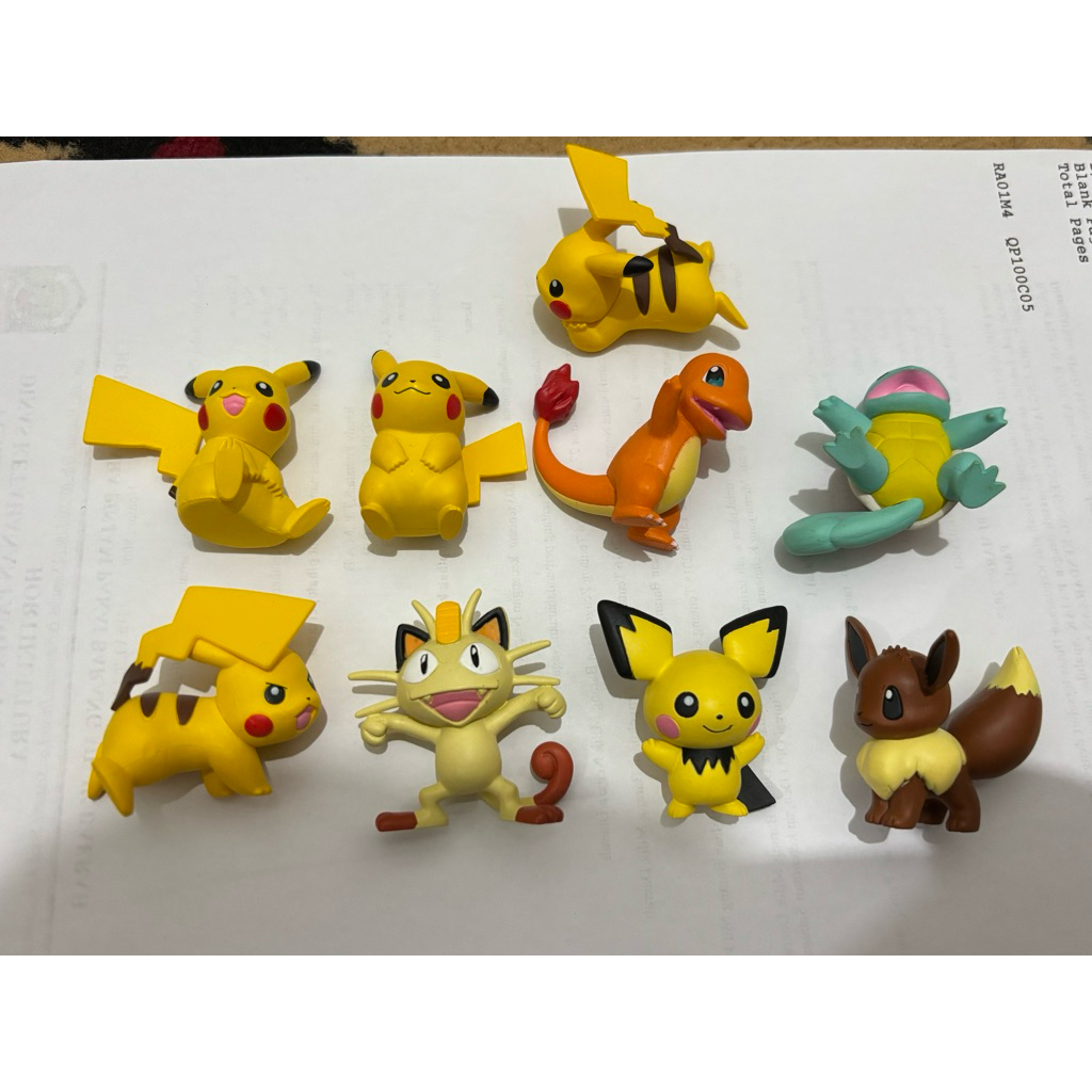Tomy Pokemon Moncolle Friends Asia Pikachu Charmander Squirtle Pichu Eevee Meowth