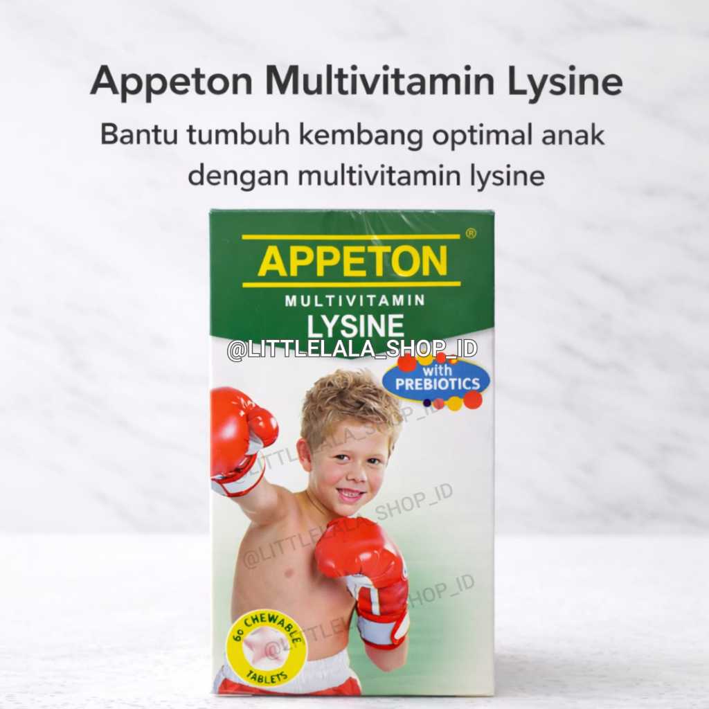 Appeton Multivitamin Lysine Anak 60 Tablet Kunyah Dengan Prebiotik/appeton kids chewable tablet