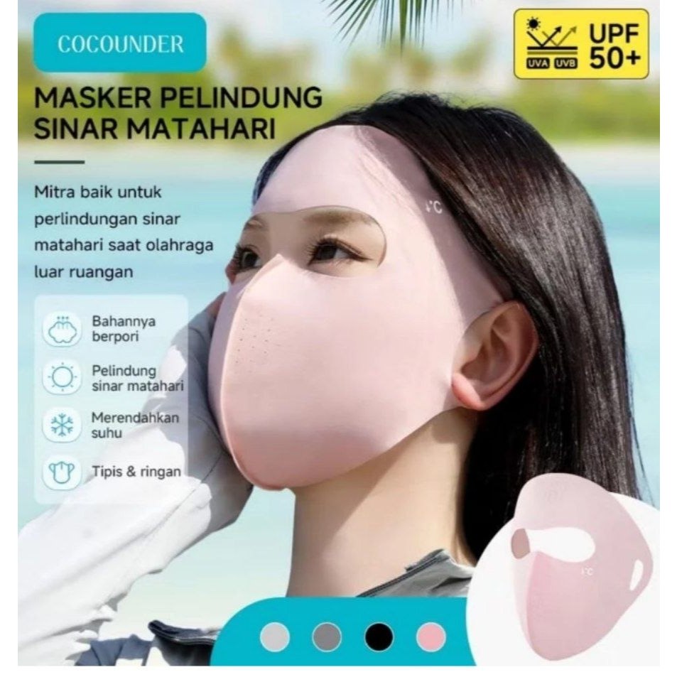 UV Sun Protection Face Mask/Masker Wajah Anti UV UPF 50+