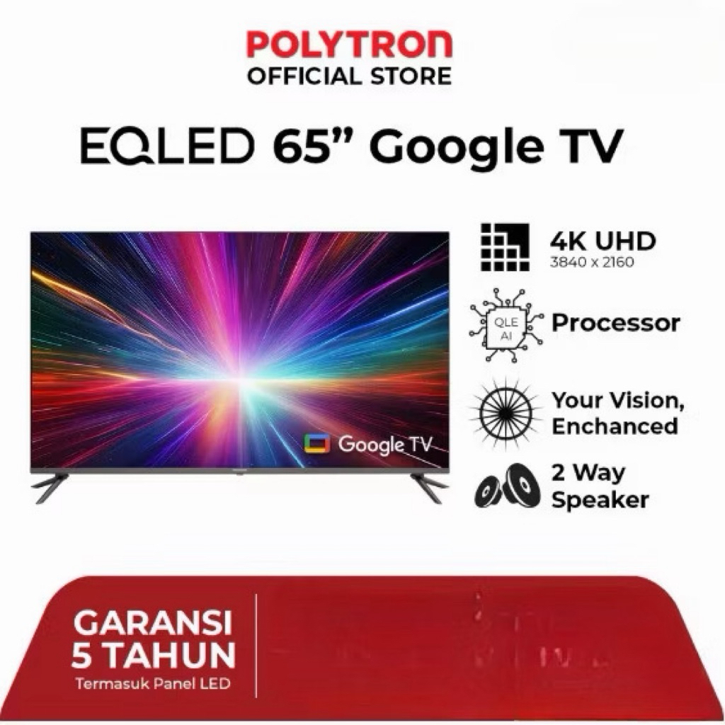 Led TV POLYTRON Pld 65QG9029 Led TV Smart Cinemax EqLed 65 Inch