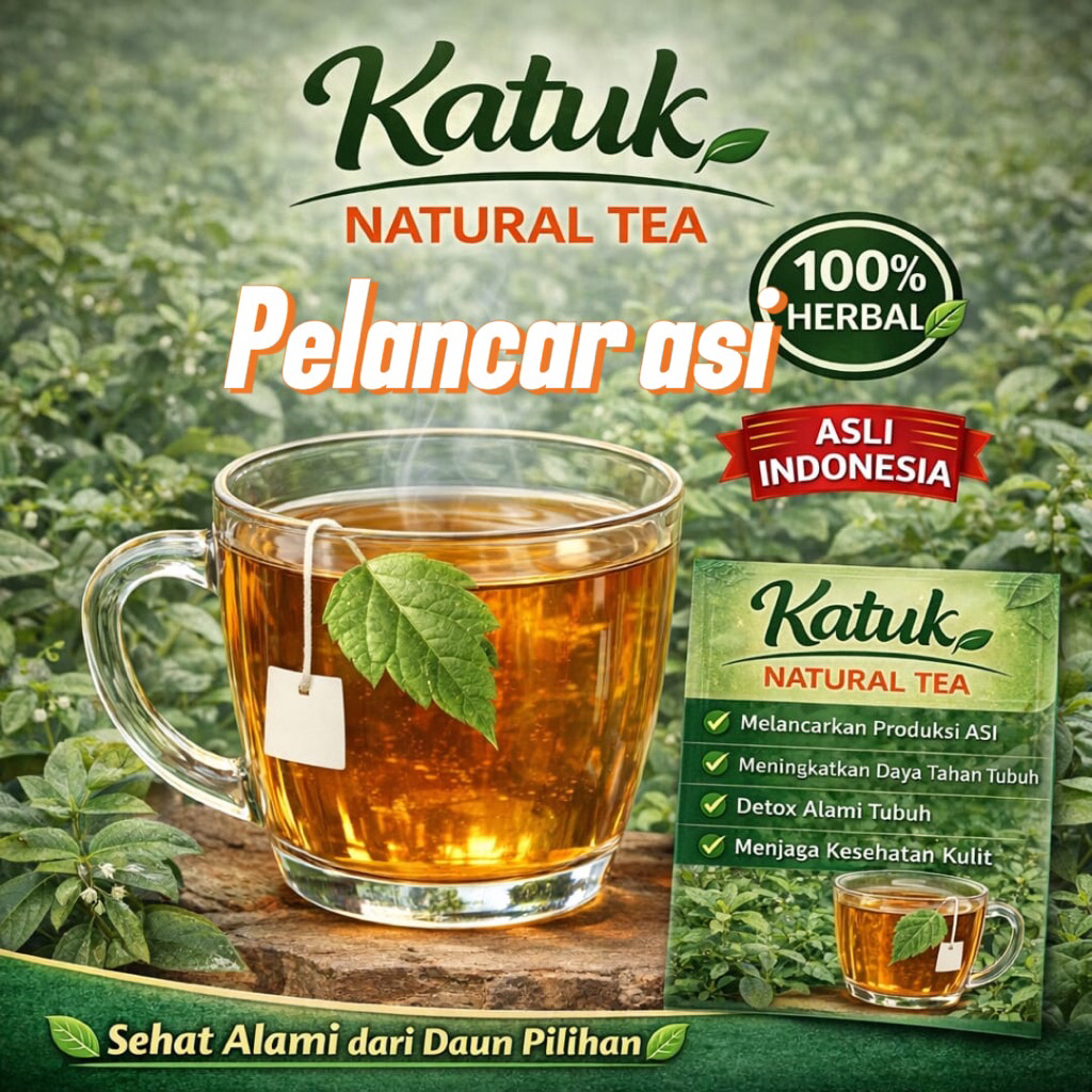 teh daun katuk pelancar asi 100% herbal alami