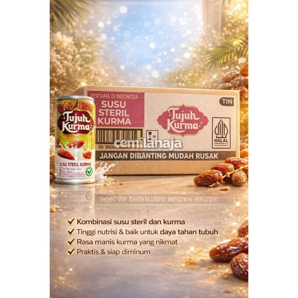 GROSIR SUSU STERIL TUJUH KURMA 1 LUSIN MINUMAN SEHAT SUSU UHT MURAH