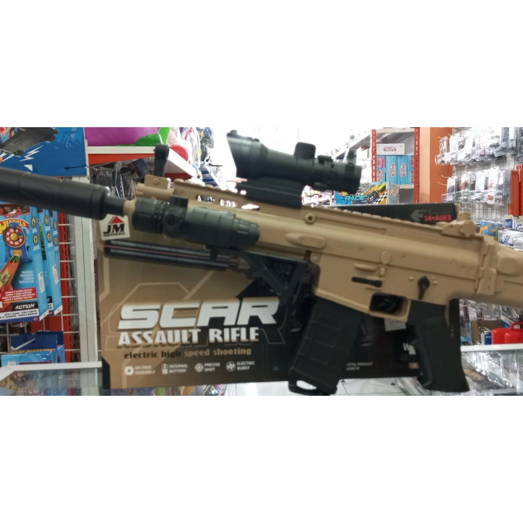Mainan Tembakan Water Gel Blaster SCAR Assault Rifle Sniper Rifle Tembakan Otomatis