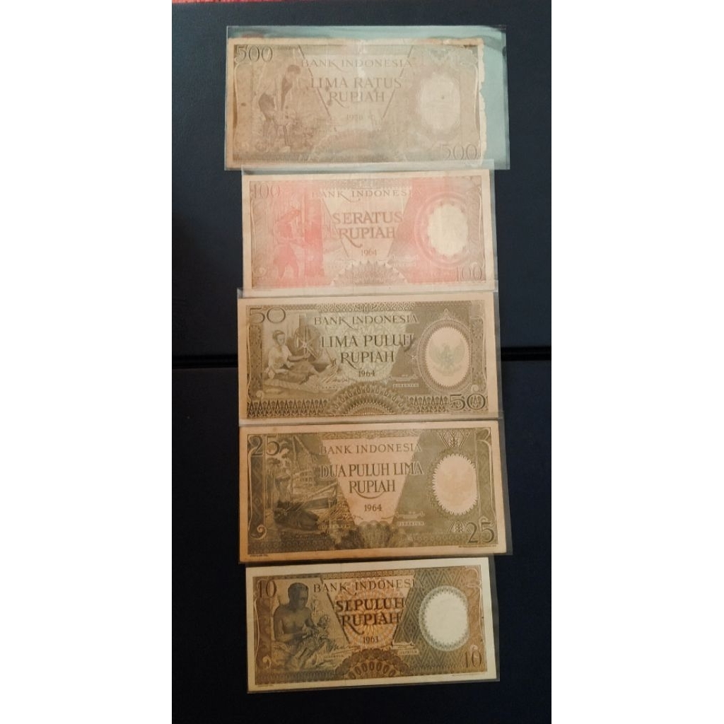 Uang Lawas Indonesia Set Seri Pekerja 5 Lembar Langka