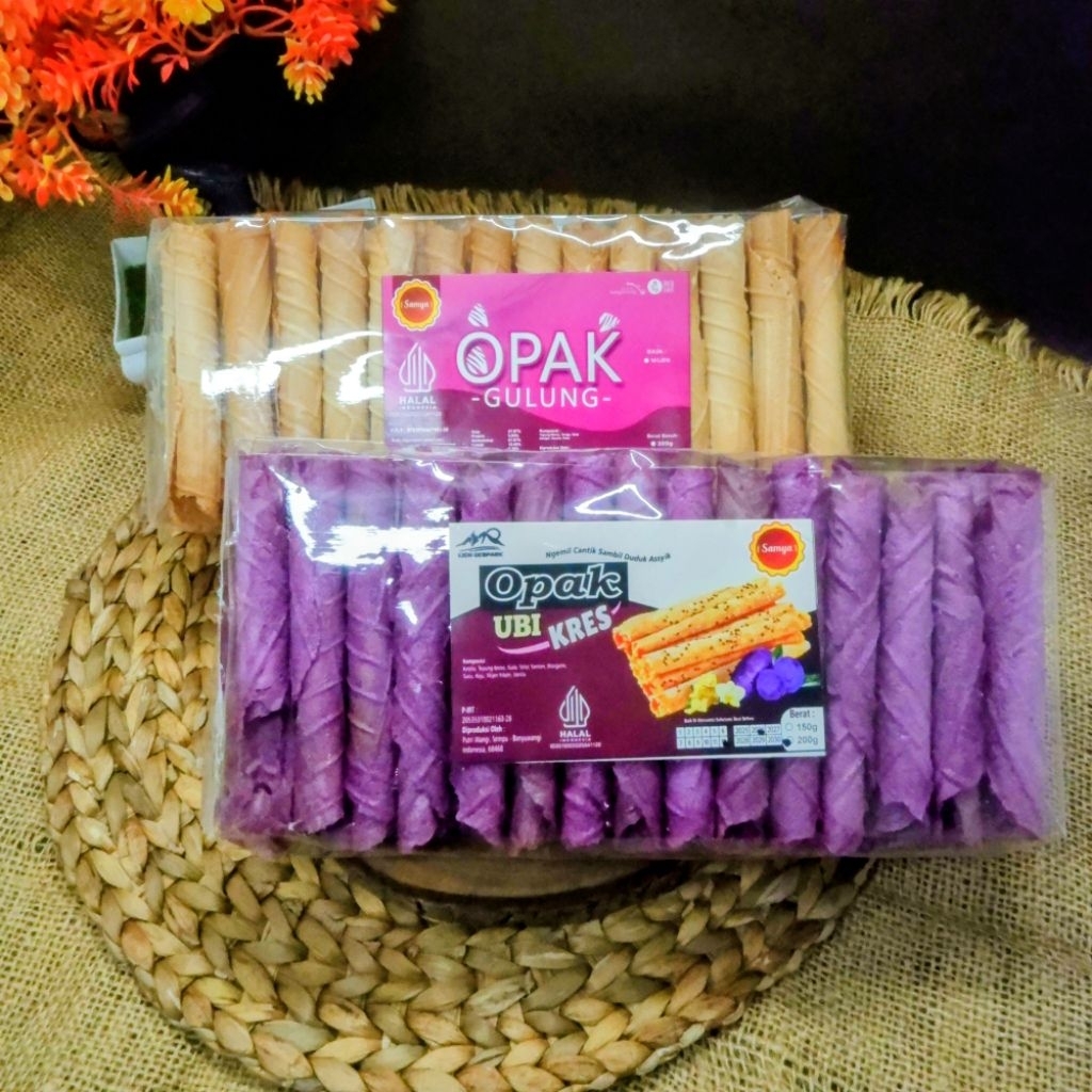 Opak Gulung Wijen & Ubi Ungu 200g | Samya Camilan Renyah Khas Banyuwangi
