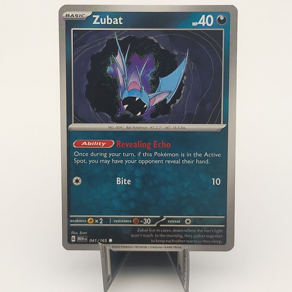 Kartu TCG Pokemon EN Original Zubat MEW 041/165