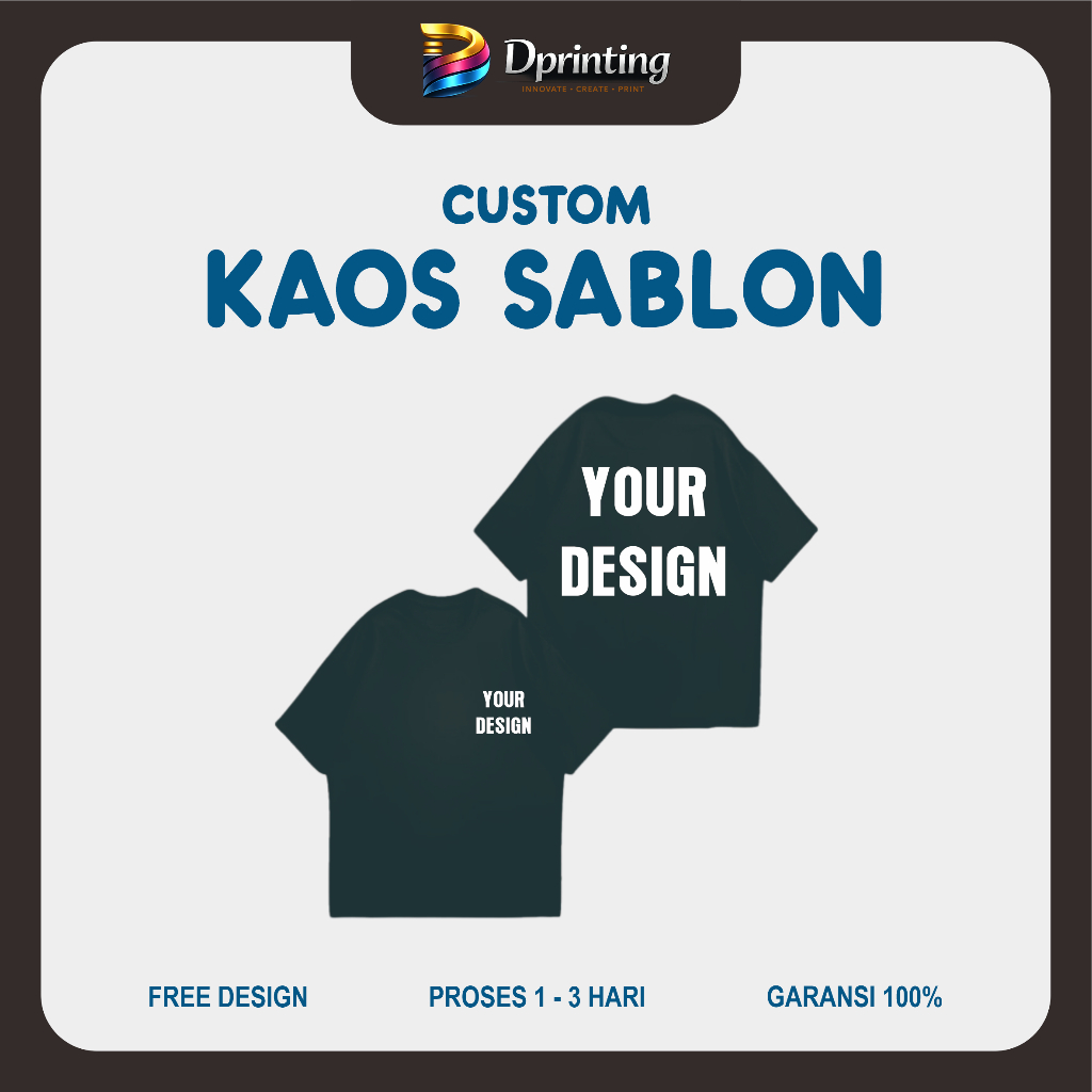 KAOS SABLON CUSTOM | FULL COLOUR | BAHAN ADEM | SABLON DTF PRESS | MURAH