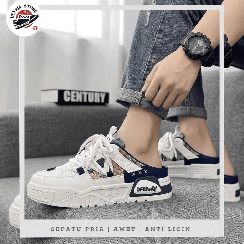 Sepatu Sandal Pria Wanita Slip On Outdoor Casual Sport Anti Slip Empuk Ringan Breathable Heyria K51