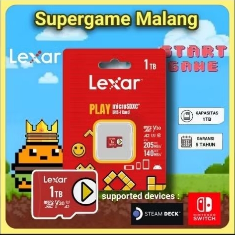 Memory Micro SD 1TB Original Lexar 1 TB Ori Media Data Komputer Laptop