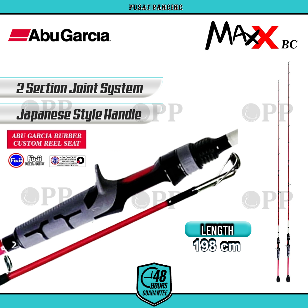 PUSATPANCING5 - Joran Spinning & Baitcasting Abu Garcia Max X 180cm - 210cm Carbon Full Fuji Cocok U